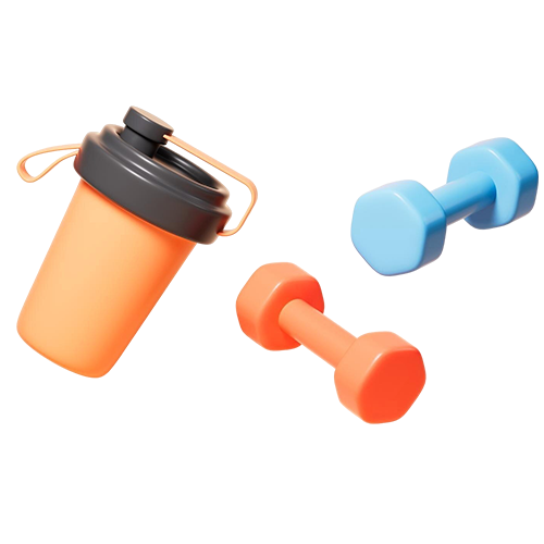 Fitness app interface showing workout programs and exercise library